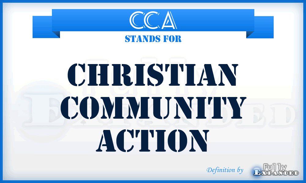 CCA - Christian Community Action