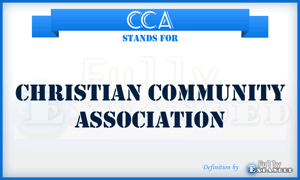 CCA - Christian Community Association