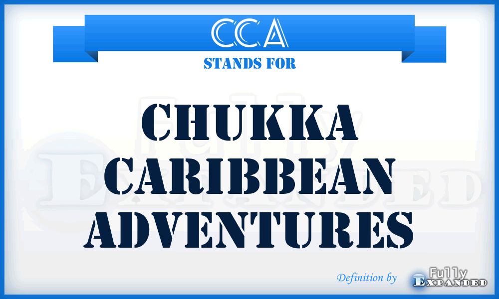CCA - Chukka Caribbean Adventures