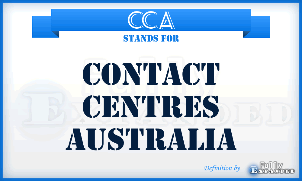 CCA - Contact Centres Australia