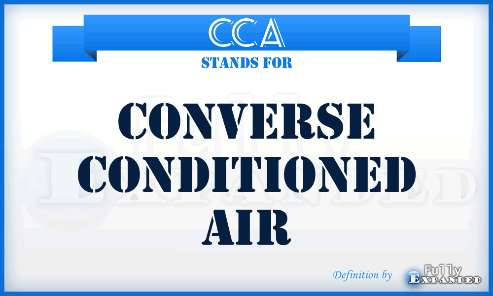 CCA - Converse Conditioned Air
