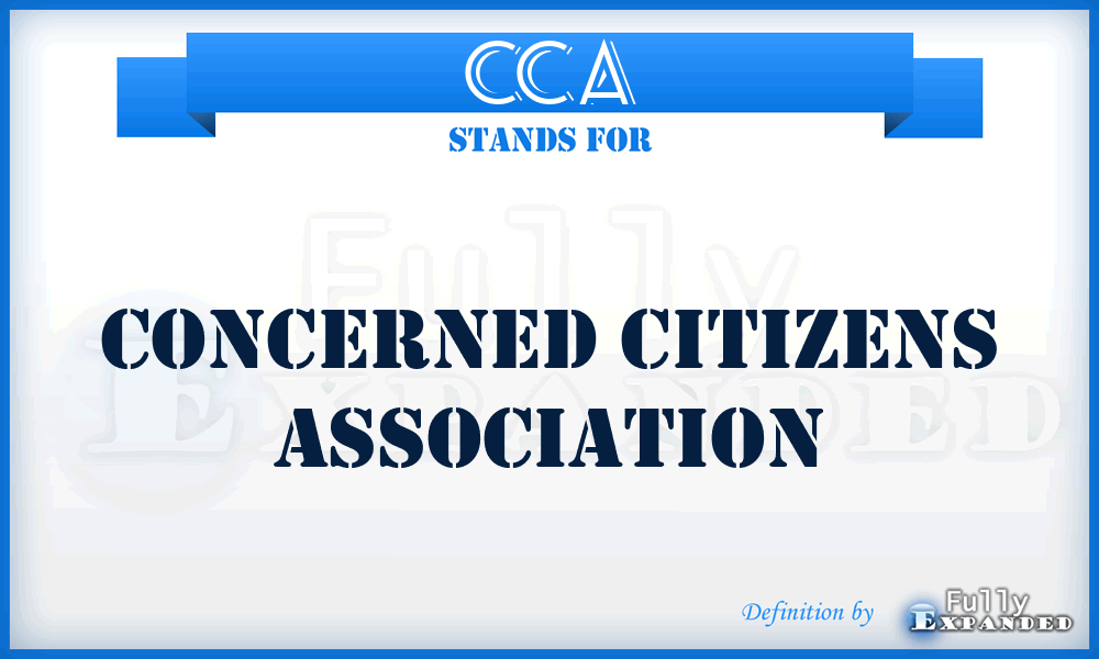 CCA - Concerned Citizens Association