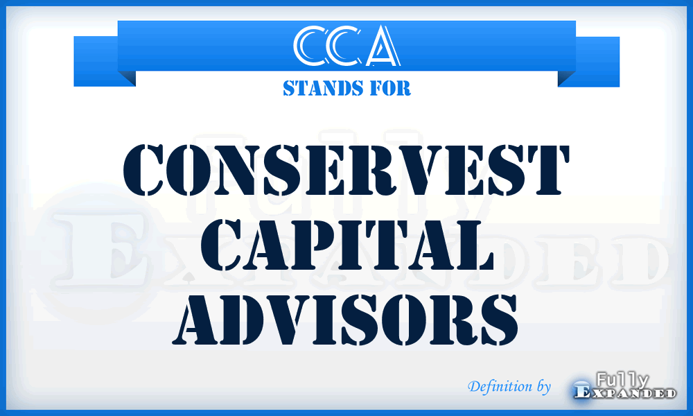 CCA - Conservest Capital Advisors
