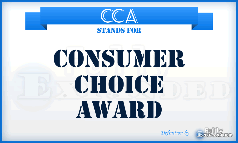 CCA - Consumer Choice Award