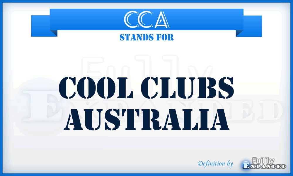 CCA - Cool Clubs Australia