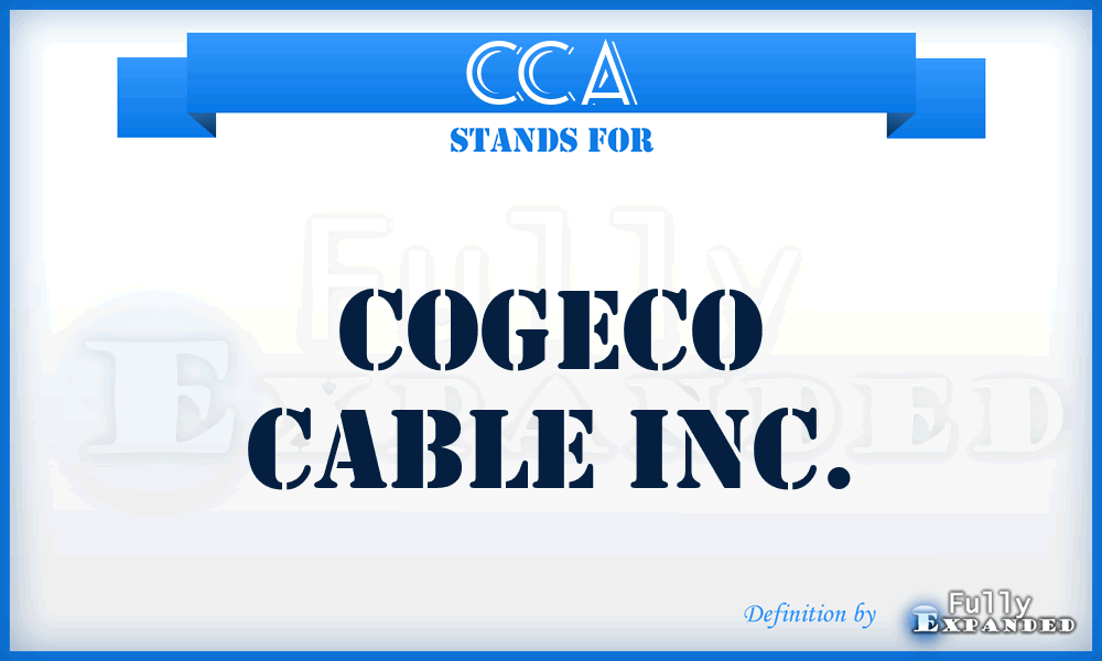 CCA - Cogeco Cable Inc.