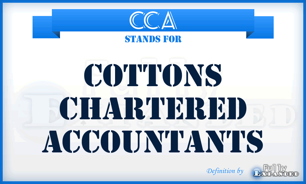 CCA - Cottons Chartered Accountants