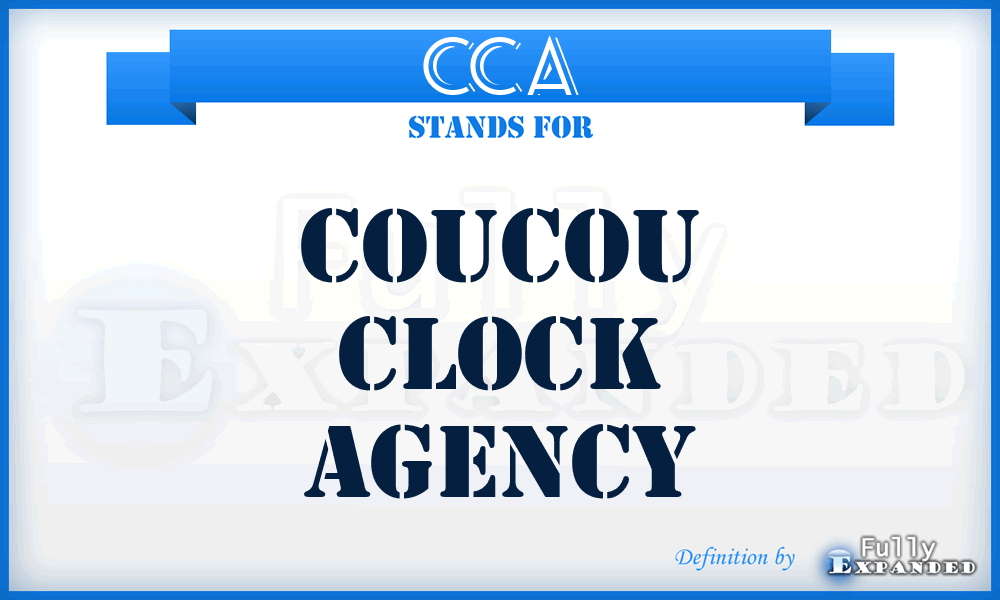 CCA - Coucou Clock Agency