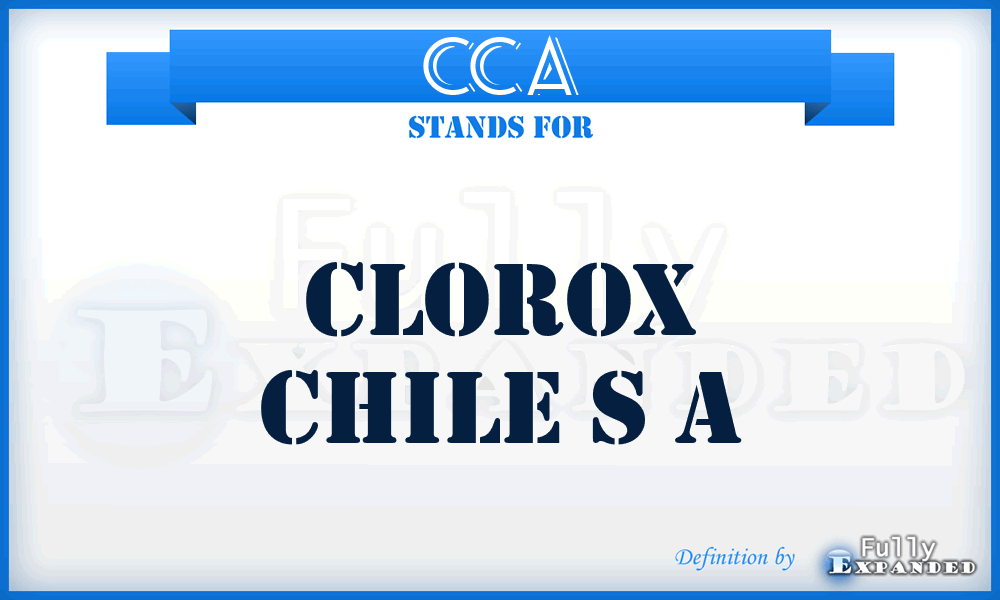 CCA - Clorox Chile s A