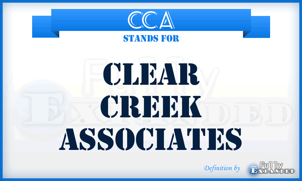 CCA - Clear Creek Associates