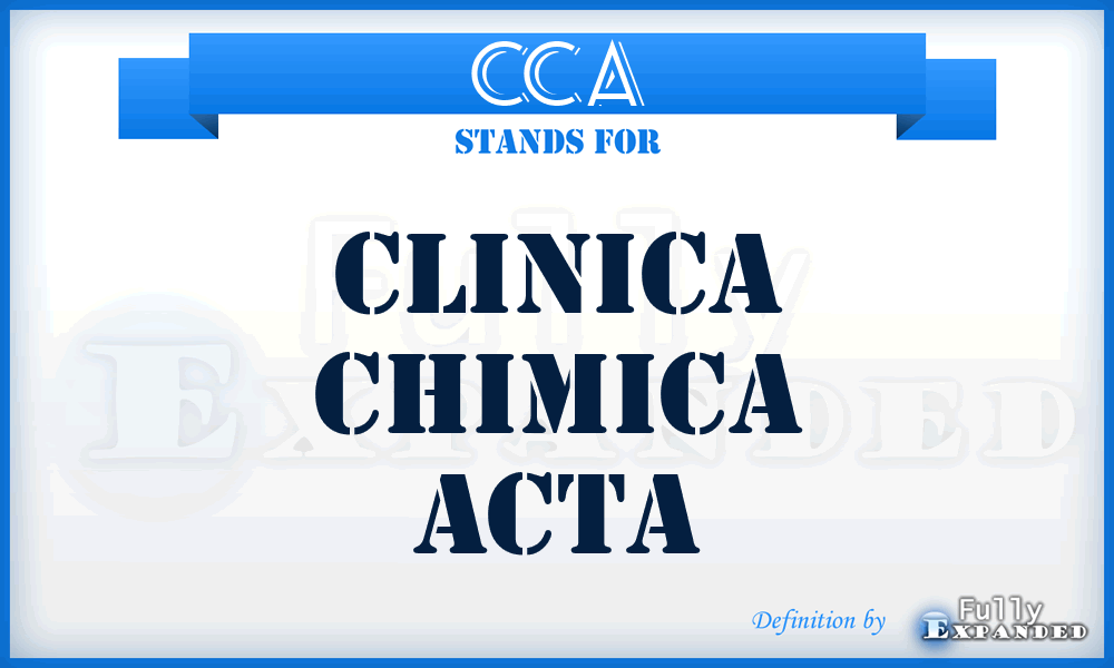 CCA - Clinica Chimica Acta