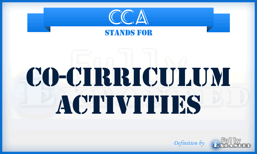 CCA - Co-Cirriculum Activities