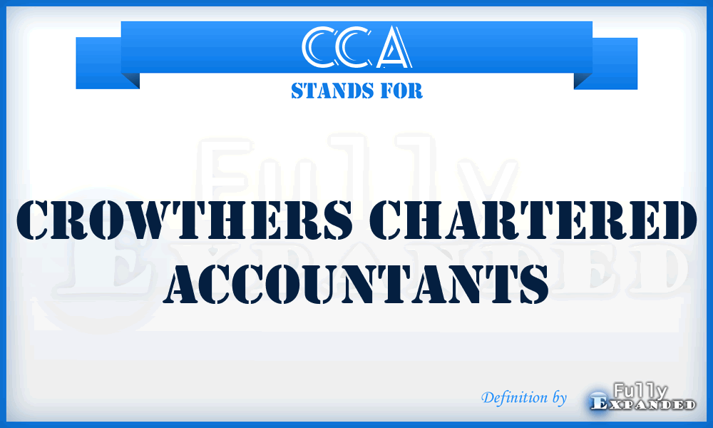 CCA - Crowthers Chartered Accountants