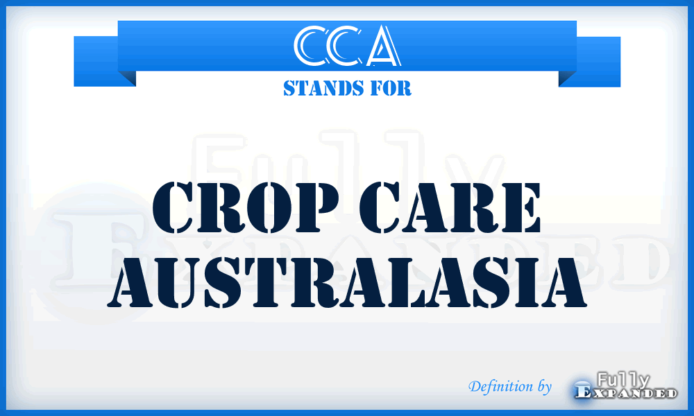 CCA - Crop Care Australasia