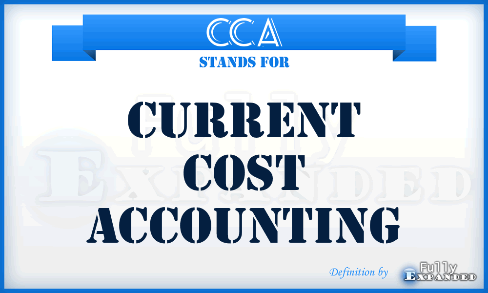 CCA - Current Cost Accounting