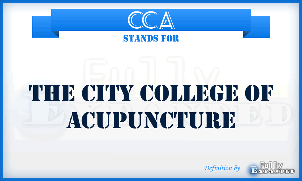 CCA - The City College of Acupuncture
