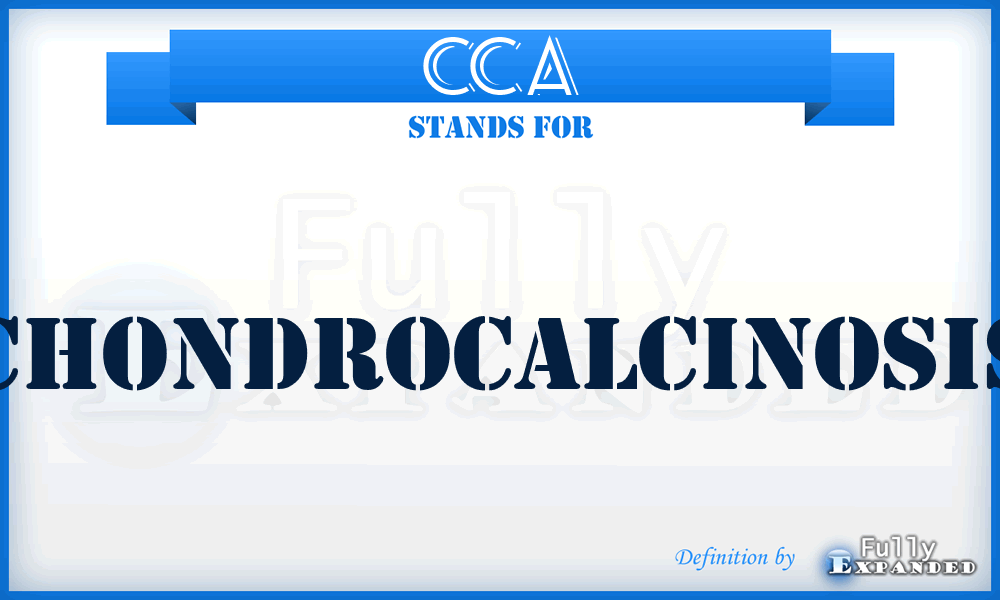 CCA - chondrocalcinosis