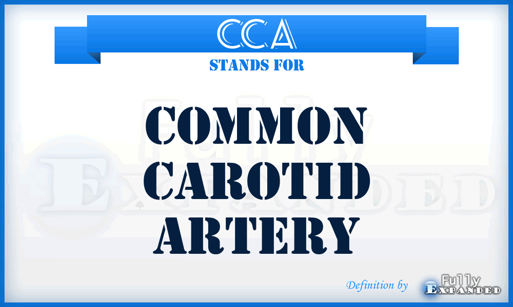 CCA - common carotid artery