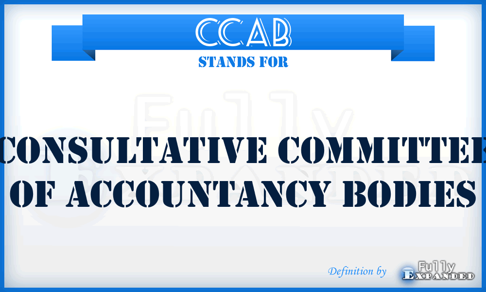 CCAB - Consultative Committee of Accountancy Bodies