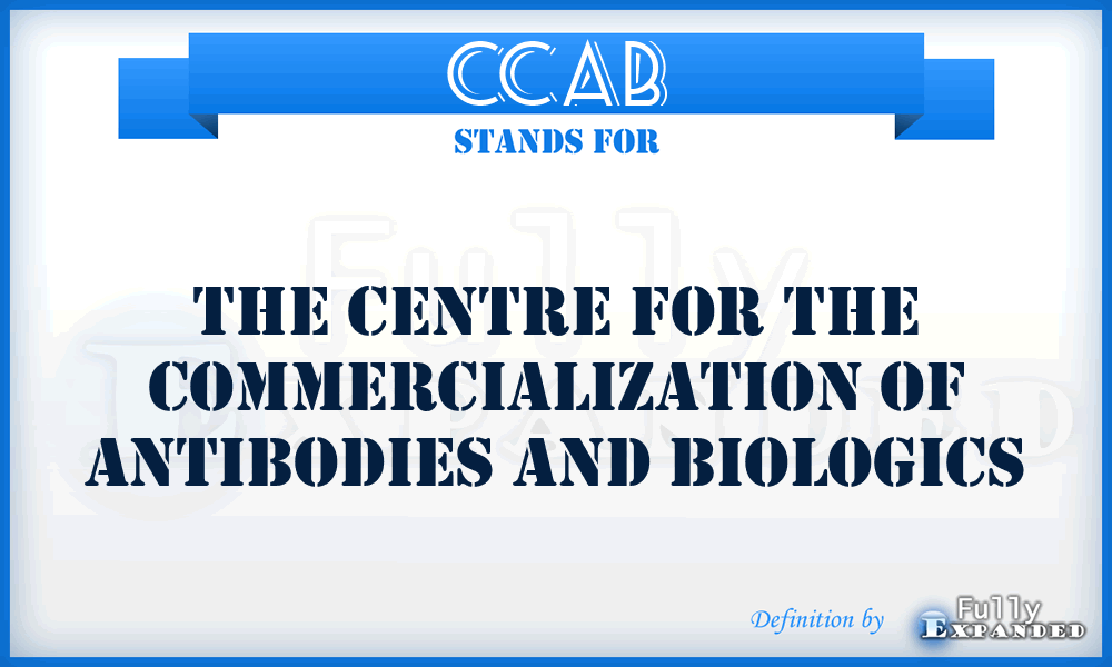 CCAB - The Centre for the Commercialization of Antibodies and Biologics