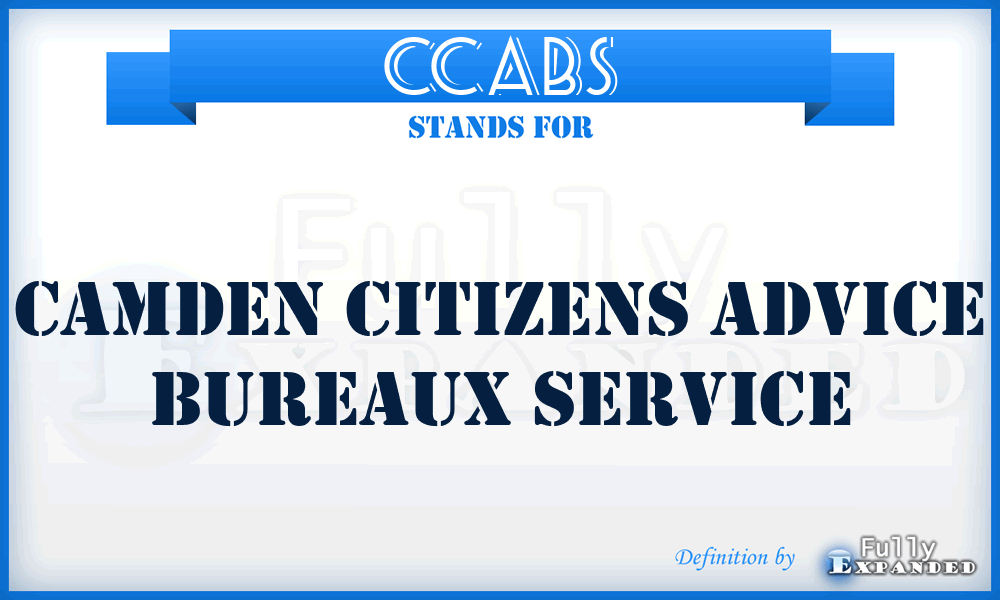 CCABS - Camden Citizens Advice Bureaux Service