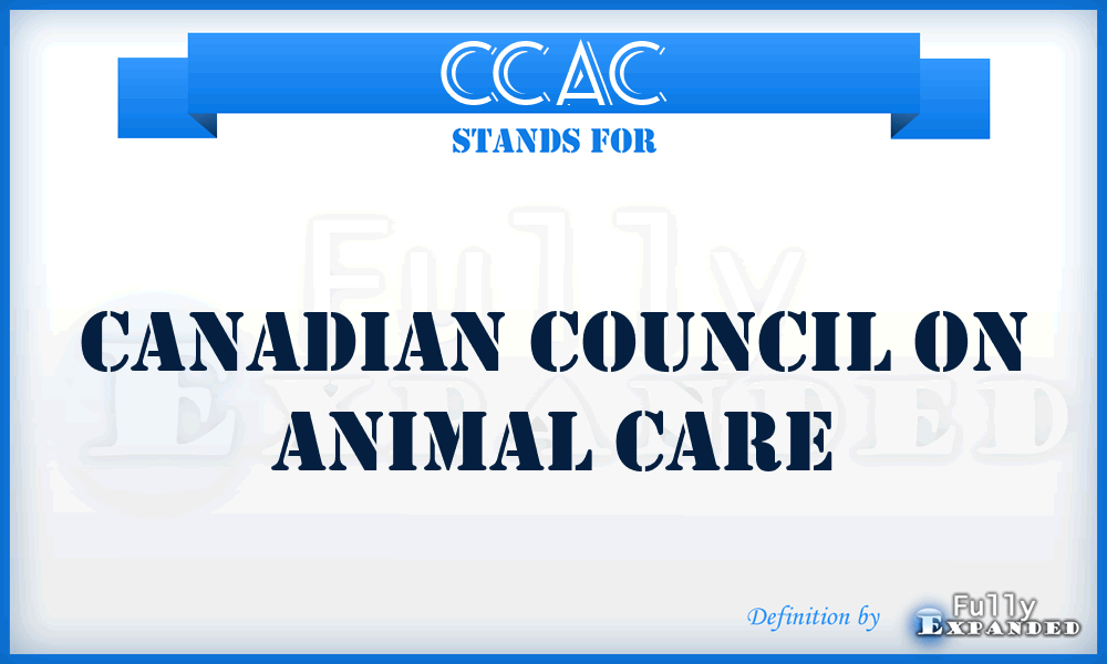 CCAC - Canadian Council on Animal Care