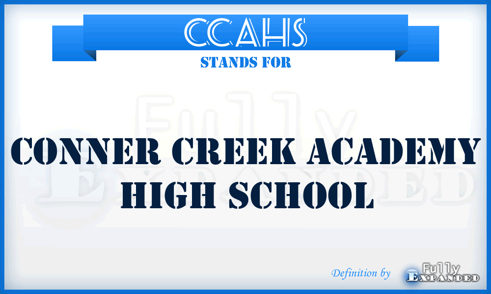 CCAHS - Conner Creek Academy High School