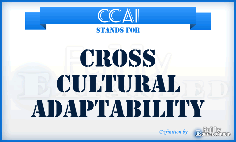 CCAI - Cross Cultural Adaptability