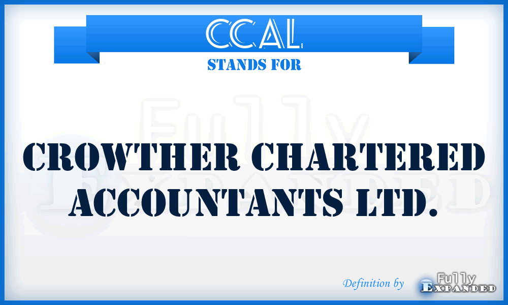 CCAL - Crowther Chartered Accountants Ltd.