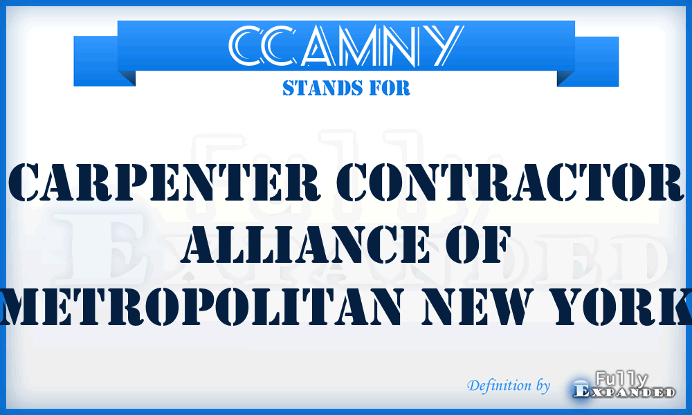 CCAMNY - Carpenter Contractor Alliance of Metropolitan New York