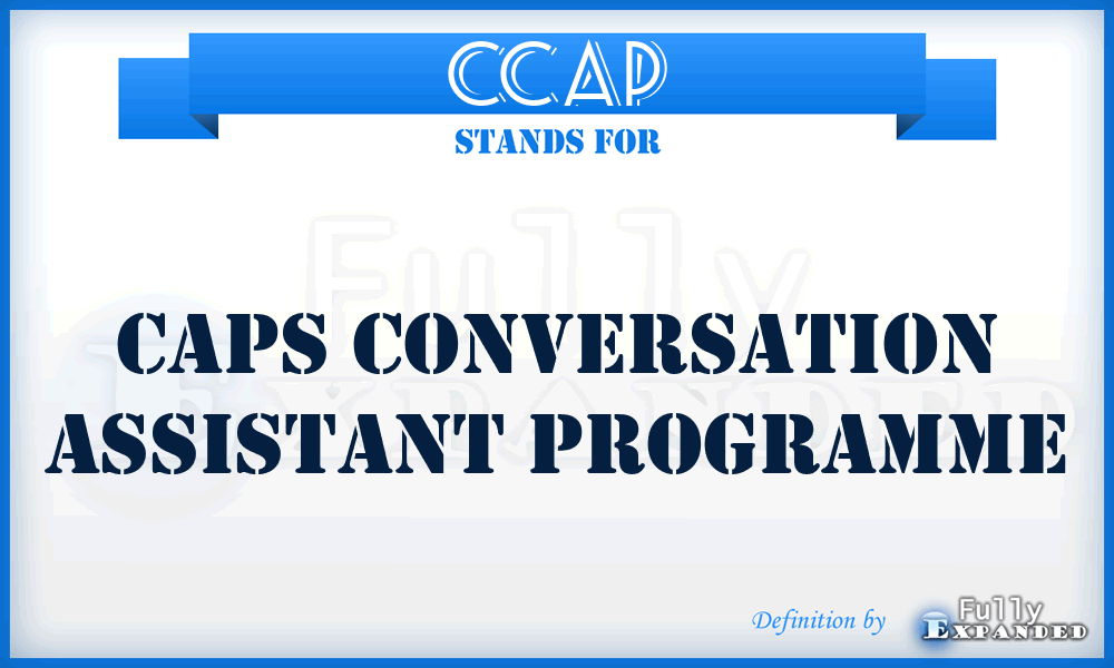 CCAP - Caps Conversation Assistant Programme