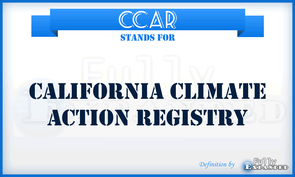 CCAR - California Climate Action Registry
