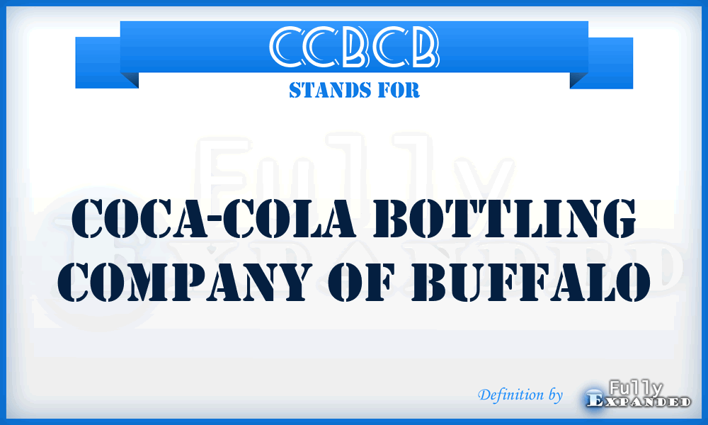 CCBCB - Coca-Cola Bottling Company of Buffalo