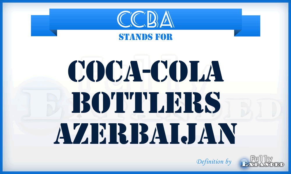 CCBA - Coca-Cola Bottlers Azerbaijan