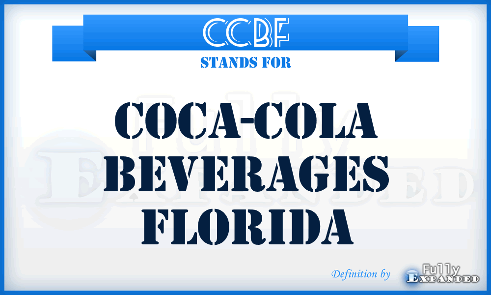 CCBF - Coca-Cola Beverages Florida