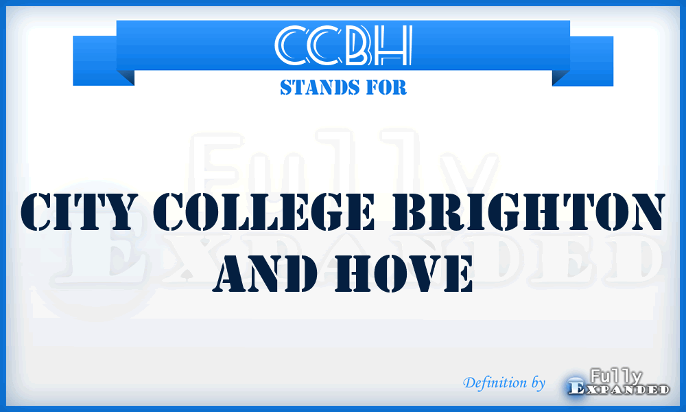 CCBH - City College Brighton and Hove
