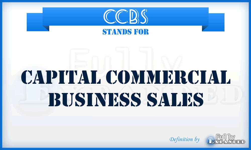 CCBS - Capital Commercial Business Sales