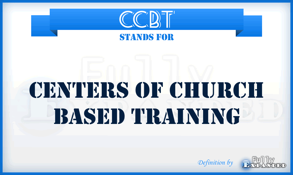 CCBT - Centers of Church Based Training