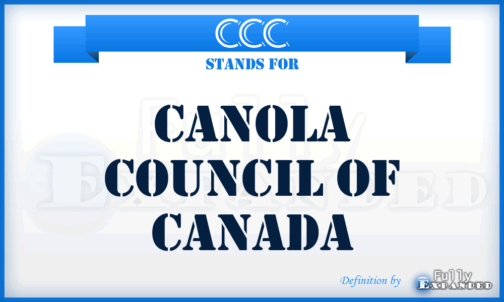 CCC - Canola Council of Canada