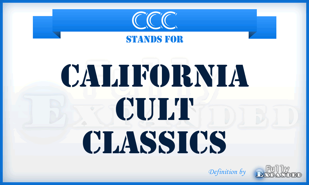 CCC - California Cult Classics