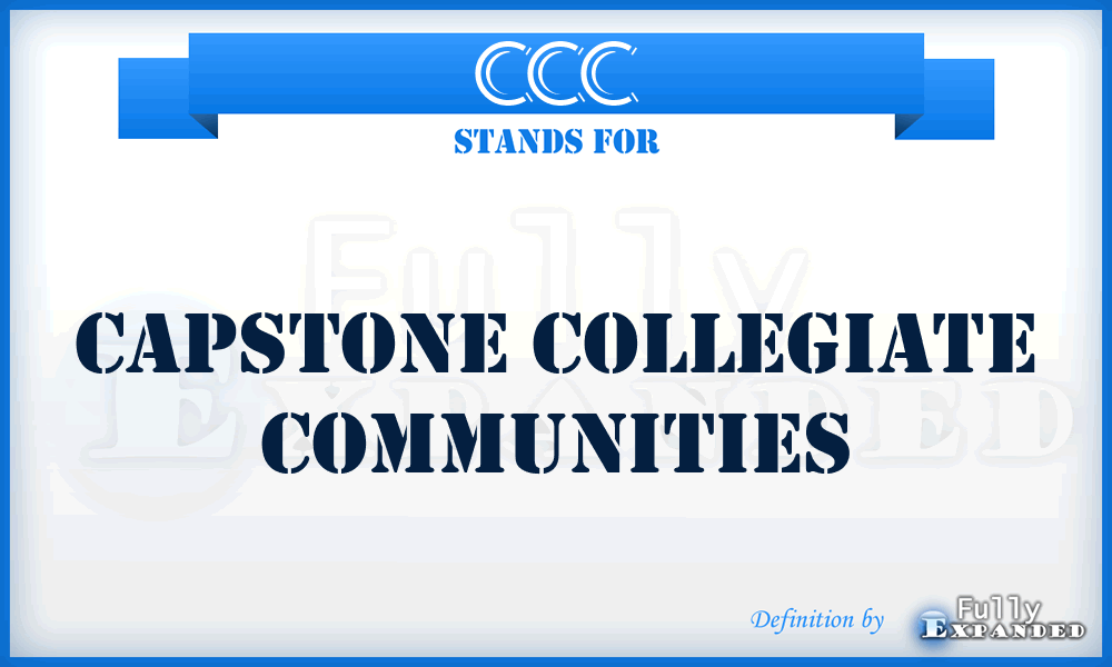 CCC - Capstone Collegiate Communities