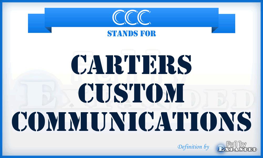 CCC - Carters Custom Communications