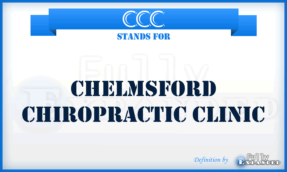 CCC - Chelmsford Chiropractic Clinic