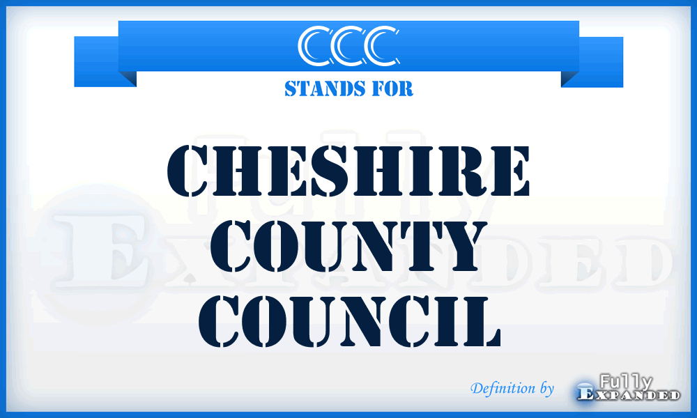 CCC - Cheshire County Council