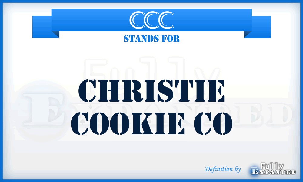 CCC - Christie Cookie Co