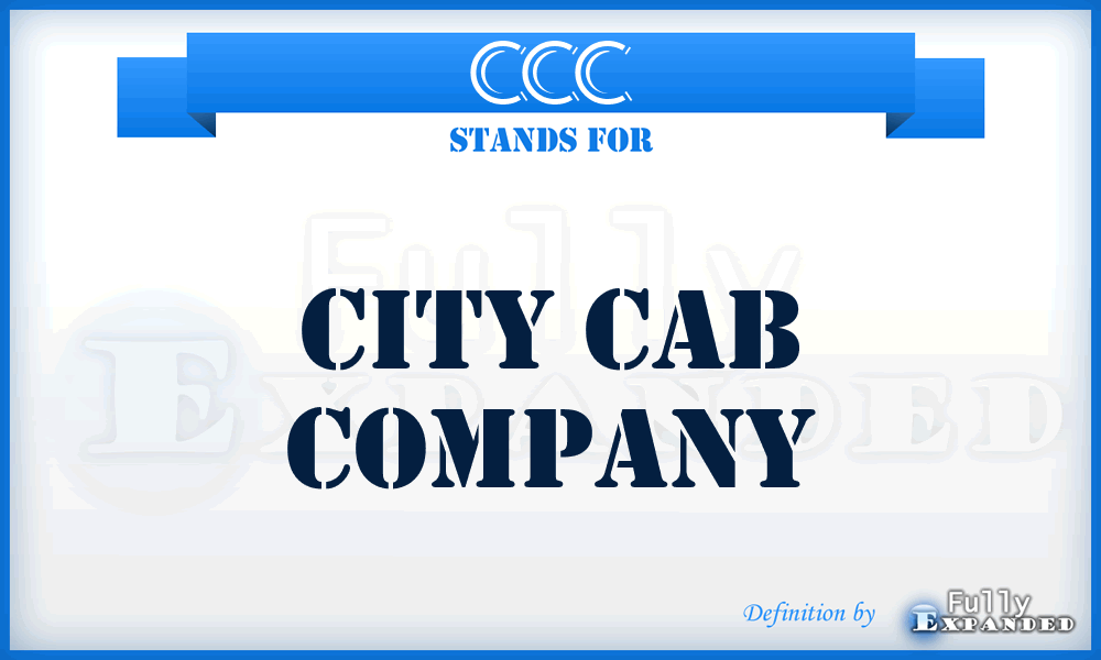 CCC - City Cab Company