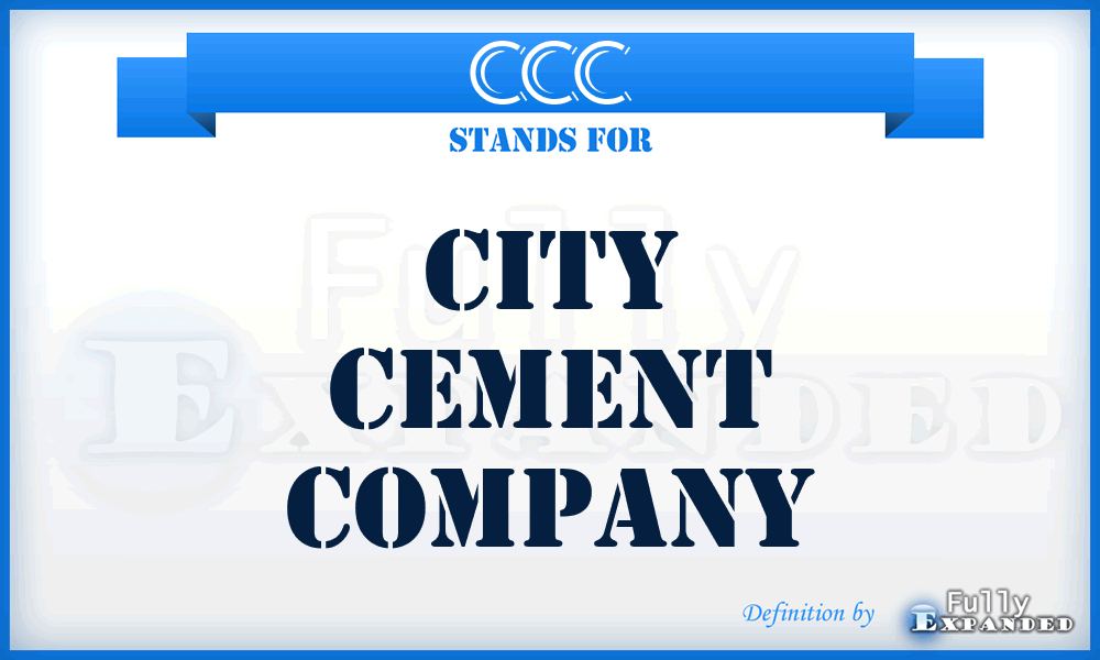 CCC - City Cement Company