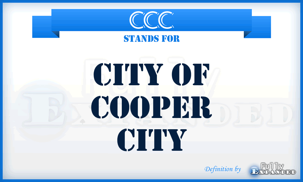 CCC - City of Cooper City