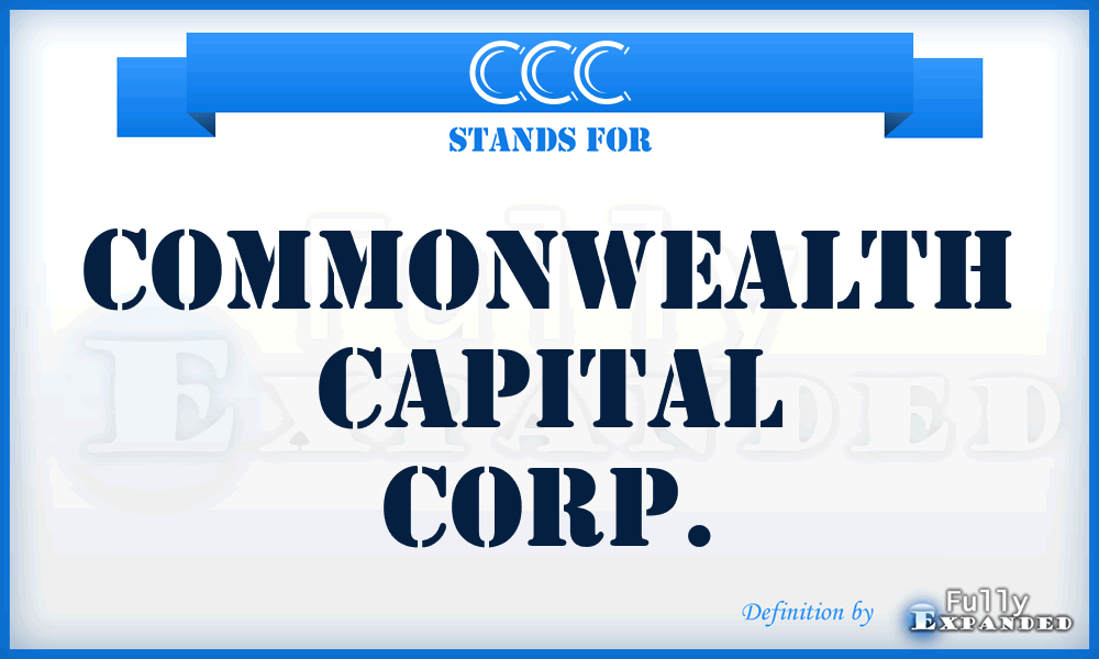 CCC - Commonwealth Capital Corp.