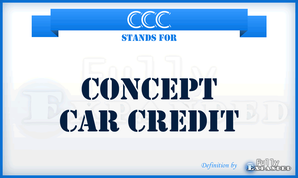 CCC - Concept Car Credit